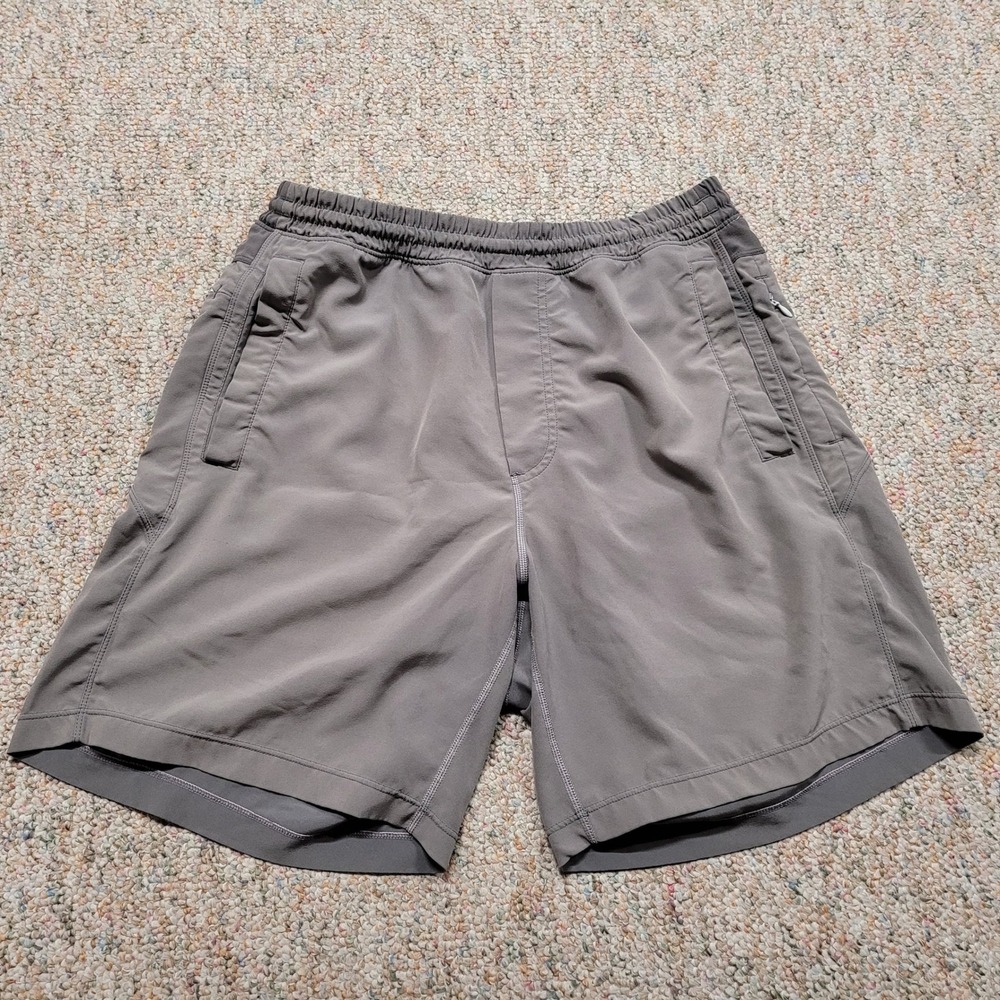 Birddogs Shorts Mens Large Gray 7in Lined Gym Training Stretch Drawstring